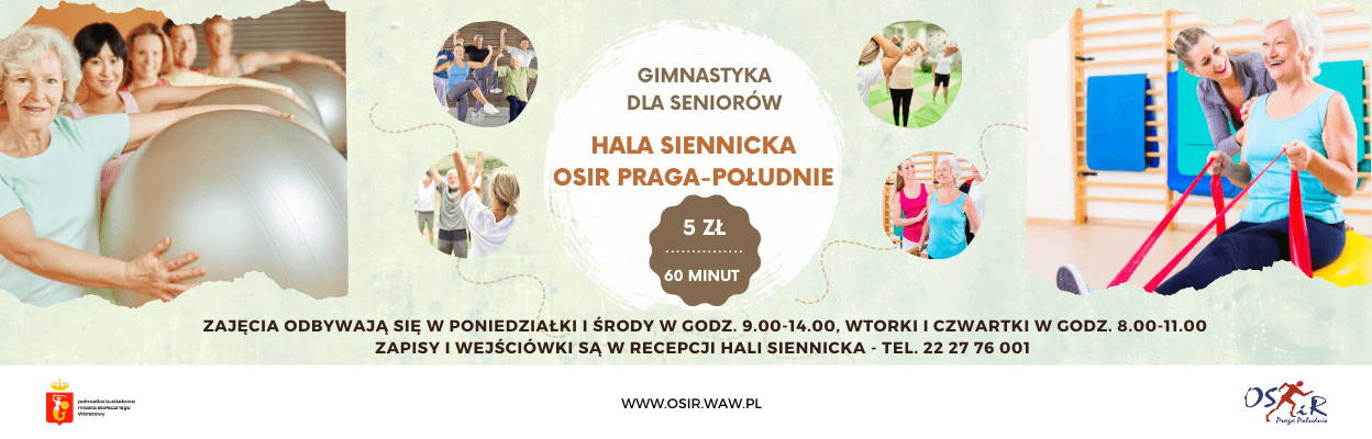 Nowa edycja zajęć z gimnastyki dla seniorów w Hali „Siennicka” OSiR Praga-Południe